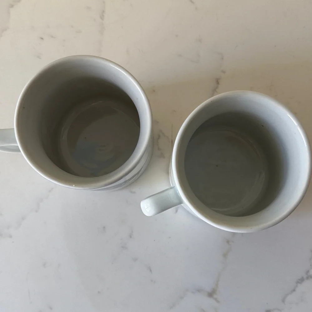 Vintage Pier 1 Koi Blue Mugs